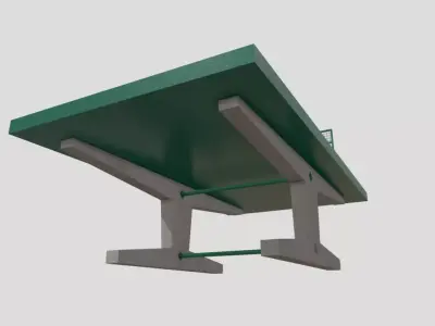 Ping-Pong Table Low-poly 3D model