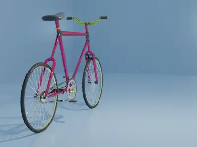 Bi Cycle Low Poly Low-poly 3D model