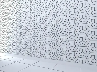 3d wall panel Low-poly 3D model get