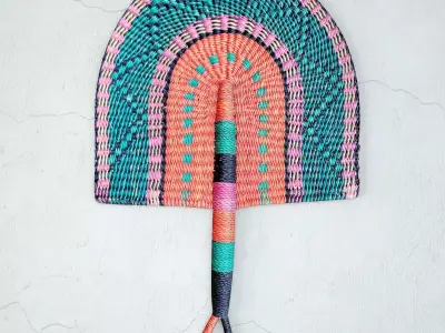 African Handwoven Fan 38 3D model