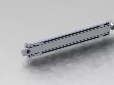 Hydraulic Cylinder Model - High-Detail SolidWorks Design 3D model