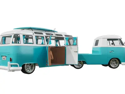 Volkswagen T1 Camper 3D model
