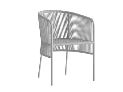 Green Woven Outdoor Dining Chair 3D model