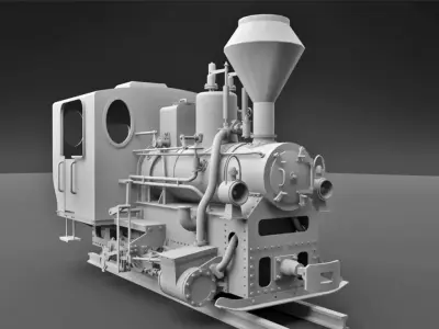 MAV 399 Steam Locomotive Free 3D model