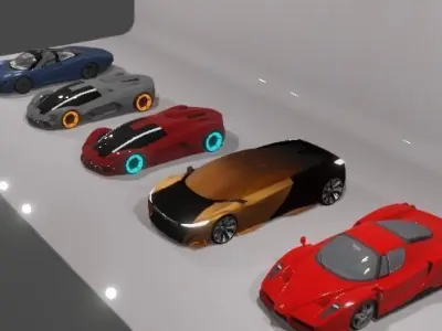 sports cars 3D model