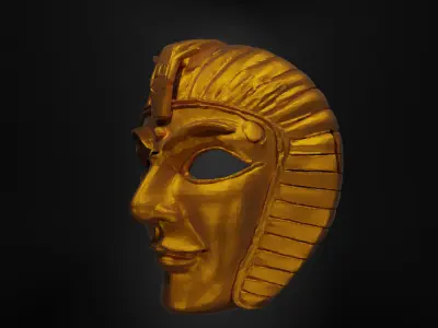 Eqyptian Pharaoh Face Mask - Egyptian Pyramids Mummy Mask 3D print model purchase