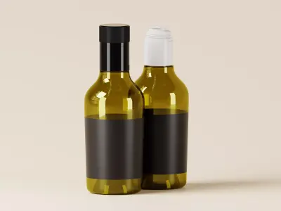 Olive oil or Luxury Oil bottle 3D Model Low-poly 3D model