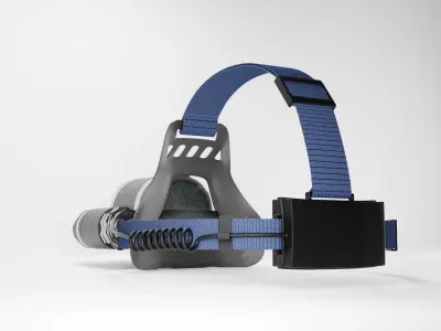 Flashlight headlamps for camping and hiking 3D model