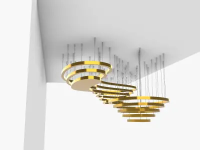 Pendant Ceiling Light 01 3D model