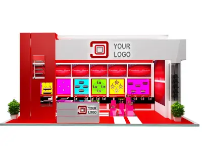  Booth Exhibition Stand a44 3D model