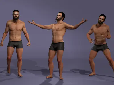 Meta human Jason Momoa look from Game of Thrones Drogo 3D model