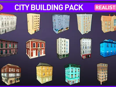 City Building Constructor Low-poly 3D model