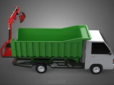 WOOD LOG TREE GRAPPLE TRUCK LOADER CRANE LIFT GRABBER L300 CAR 3D model