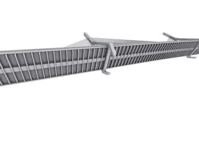 Zakim Bunker Hill Memorial Bridge 3D model