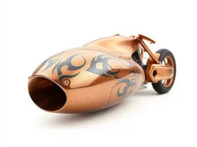 Copper Tribal Motorcycle model pack Low-poly 3D model