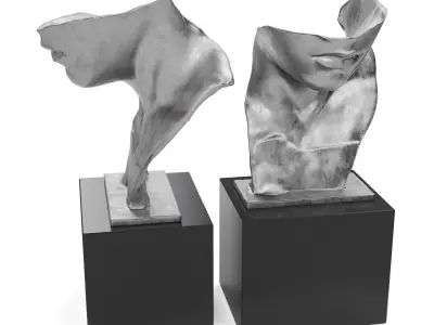 Face half sculpture 3D model