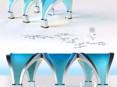 Shade Structure Architectural Stand Alone Structure 3D model