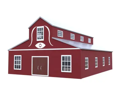 Meeting House Low-poly 3D model