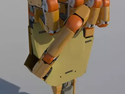 Hand robotic rigged 3D model