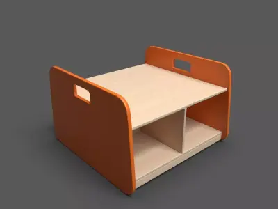 BigBacUp With Tray Orange Low-poly 3D model