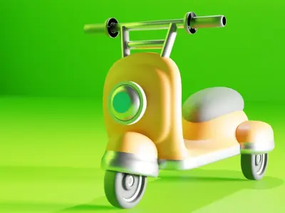 motorcycle Low-poly 3D model buy