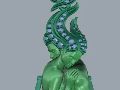 the lover pendant 3D print model