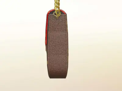Woman Handbag Louis Vuitton Low-poly 3D model 2
