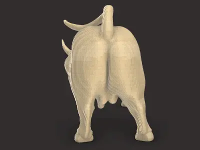 Vertical Bull Parametric 3D model