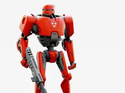 BATTLE DROID ARES Rigged for Unreal Engine - Unity - MIXAMO  3D model