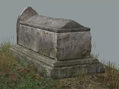 Exclusive Grave Game Ready BB Low Poly 3D Model Low-poly 3D model