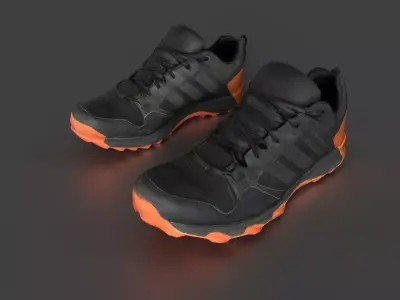 Pair of Sneakers Low-poly 3D model buy