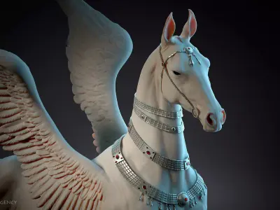 Akhal-Teke Pegasus I 3D Sculpting 3D print model