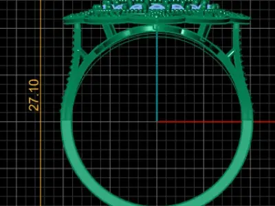 RED RUBY PRECIOUS RING 3D PRINTABLE MODEL 3D print model