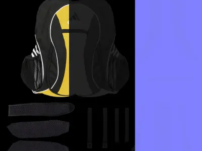 backpack adi Low-poly 3D model