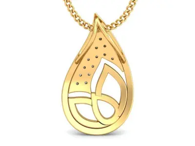 Solitaire Women Pendant 3dm STL OBJ FBX Renders Details 3D print model 53