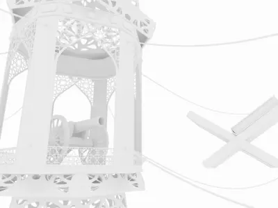 Fanoos Ramadan with 3 Accessories  Free 3D model