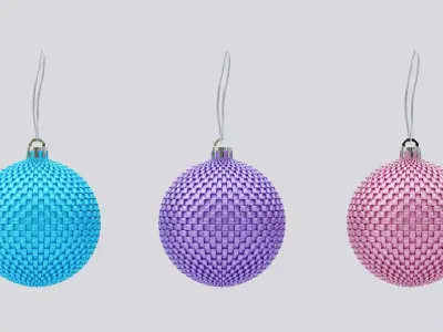 Christmas Tree Balls  in 3 colors 3D model
