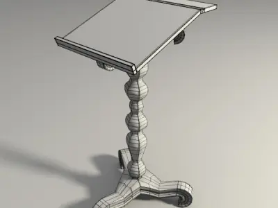Wooden bookstand 3D model