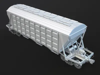 Hopper Car High-Poly 3D model