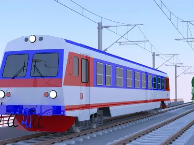 Railway station and bridge IV 3D Model Collection