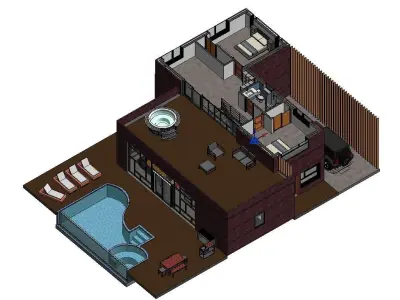 BIM Brick Villa - Original Design 3D model