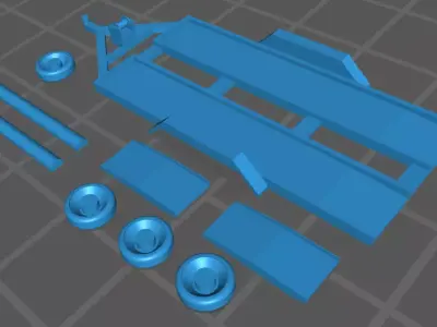 3 types of n scale car trailers Free 3D print model