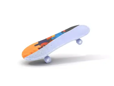 Colorful Skateboard model pack Low-poly 3D model