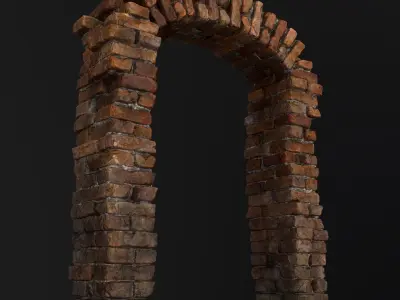 Old Brick Arch Low-poly 3D model