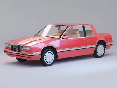 1991 Cadillac Eldorado with interior 3D model
