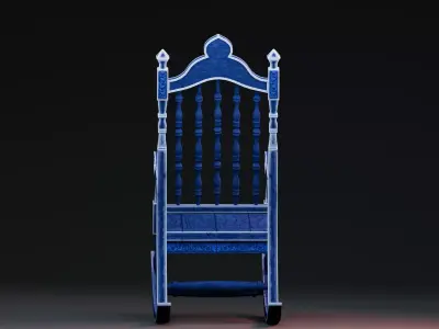 Stylized Halloween Props - Haunted Chair Low-poly 3D model