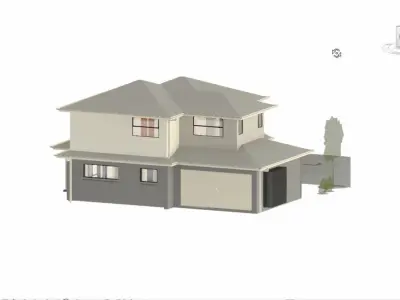 house complete revit project p4 3D model