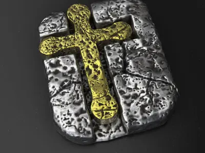 Pendant jewelry Jesus cross vol3  3D print model