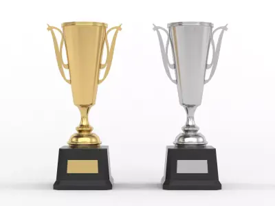 Cups Trophy 3D model 13