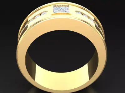 Luxury Men Rings Designs 6MR019 3D print model